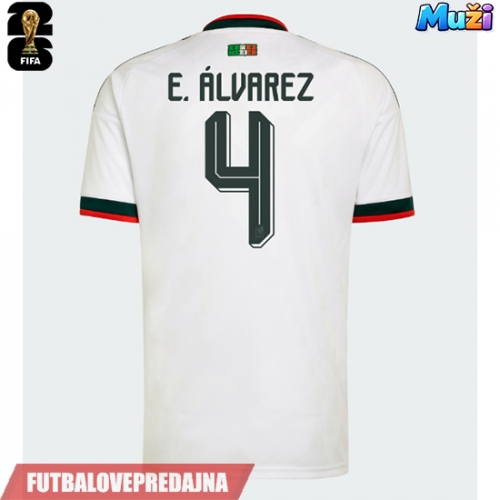 Lacne Muži Futbalové dres Mexiko Edson Alvarez #4 MS 2026 Krátky Rukáv - Preč